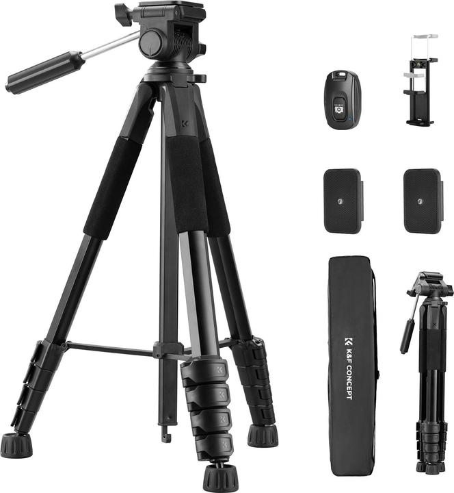 K&F Concept S255A3+BV01 Magnesium Aluminum Alloy Tripod (Metal)