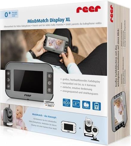 Reer Mix&Match Display XL parent unit for video baby monitor (Video & Audio, 300 m)