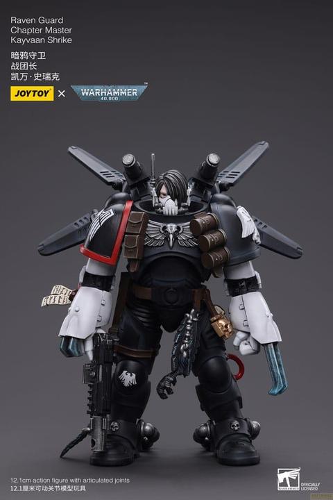 Actual product image Joy Toy Warhammer 40k figurine 1/18 Raven Guard Chapter Master Kayvaan Shrike 12 cm