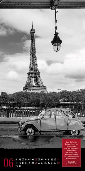 Actual product image Paris, je taime - Literatur-Kalender 2026 (33 x 66 cm, Hardcover, German)