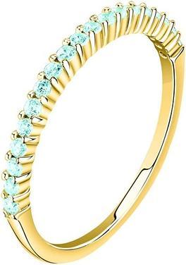 Image du produit La Petite Story - Elegant gold-plated ring with light blue zircons Silver LPS03AWV200 - Circuit: 56 (56)