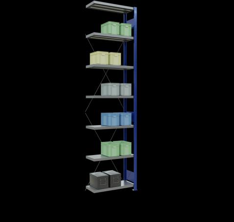 Actual product image Schulte Lagertechnik MULTIplus250 boltless bay system with cross brace