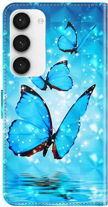 Produktbild Cover-Discount Etui Glitzer Effekt Schmetterling blau (Samsung Galaxy S24)
