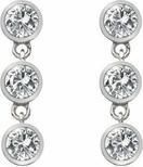 Hot Diamonds Silver earrings with topazes and genuine diamond Willow DE585