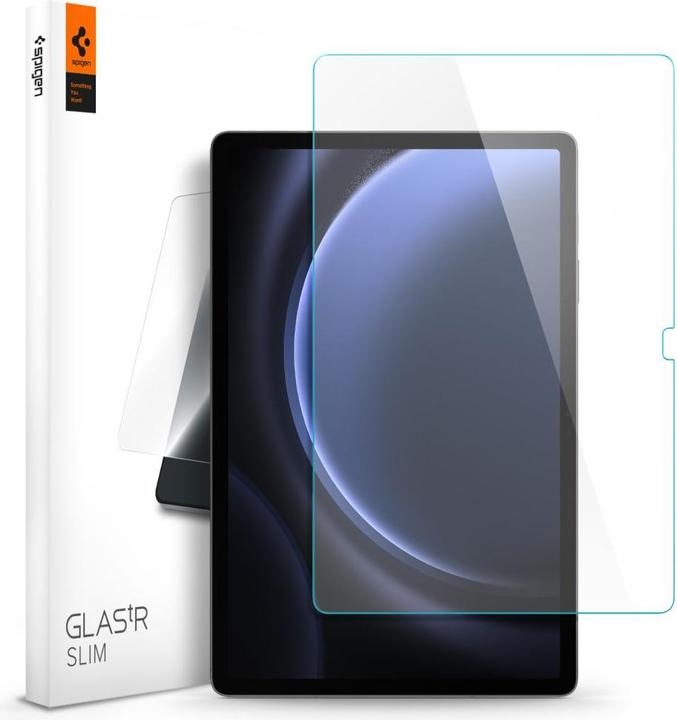 Actual product image Spigen Glas.tR Slim tempered glass for Samsung Galaxy Tab S9 FE+ 12.4" X610 / X616B (1 Piece, Galaxy Tab S9 FE+)