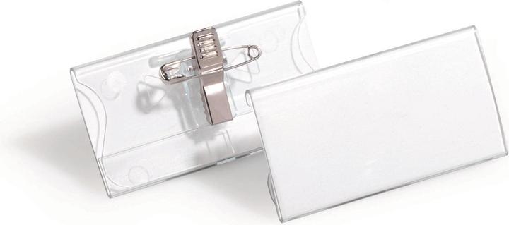 Actual product image Durable Acrylic nameplates with combination clip