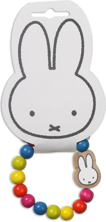 Actual product image Bambolino Toys Miffy wooden bead bracelet (15 cm, Gum tree wood)
