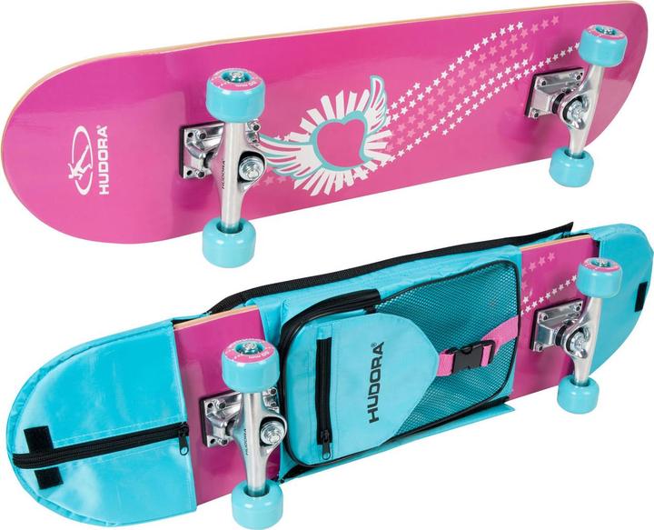 Actual product image Hudora Skateboard Skate Wonders ABEC 3 with rucksack (31.02")