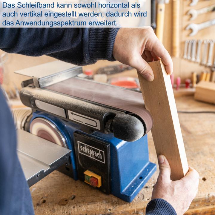 Produktbild Scheppach Band- und Tellerschleifer BTS800 (Doppelschleifer, Bandschleifer, 370 W)