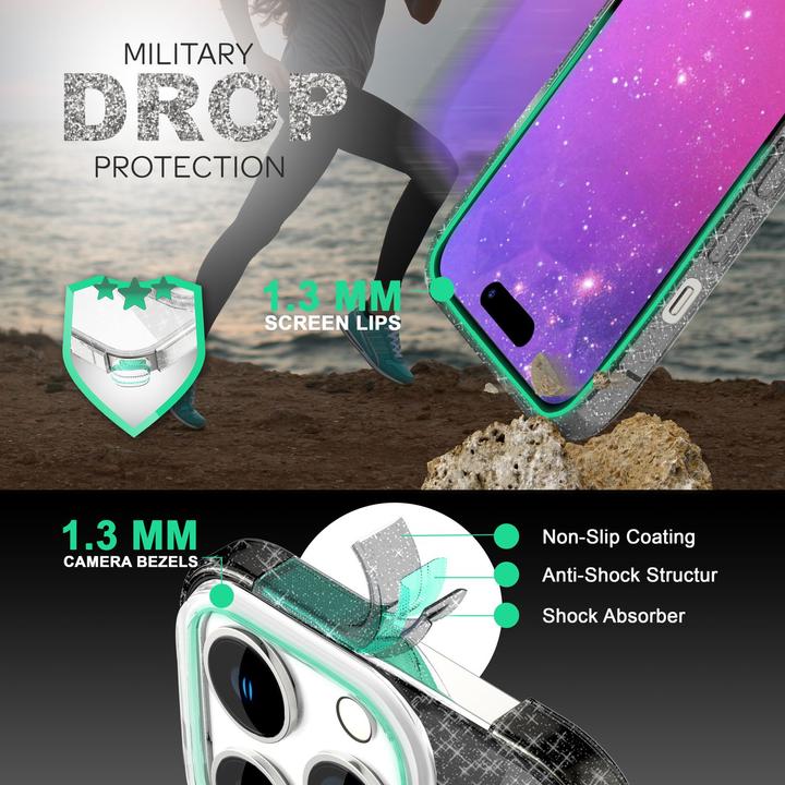 Produktbild Nalia Glitzer Hülle (Apple iPhone 14 Pro)