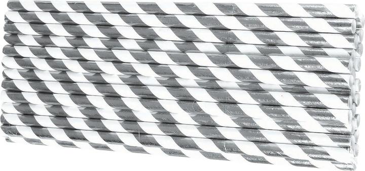 Actual product image Bristol Novelty With Strips Disposable Drinking Straws Paper 24Pack (24 x)