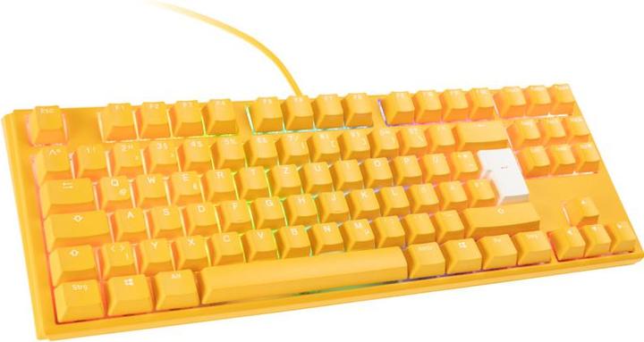 Produktbild Ducky One 3 Yellow TKL gaming keyboard, RGB LED - MX-Clear (DE, Kabelgebunden)