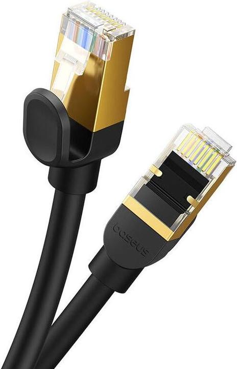 Immagine prodotto Baseus Cavo di rete cat.8 Ethernet RJ45, 40Gbps, 0,5m (nero) (CAT8.2, 0.50 m)