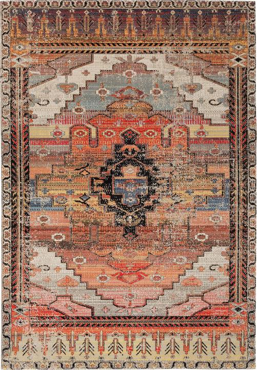 Produktbild Pergamon Kurzflor Designer Teppich Modern Vintage Orient Muster (140 x 200 cm)