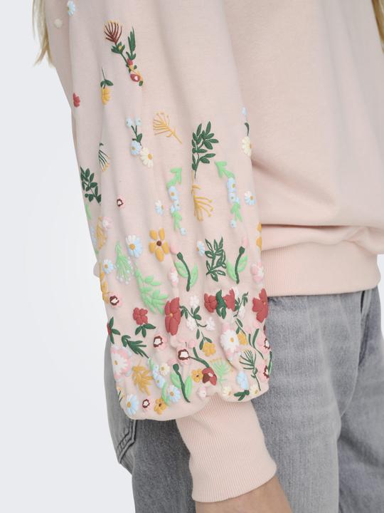 Image du produit Only Coupe normale Col rond Manches côtelées Épaule basse Sweat-shirt (XS)