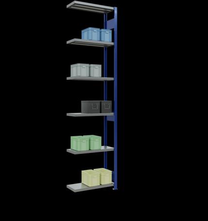 Actual product image Schulte Lagertechnik MULTIplus250 boltless add-on bay system with length bolts