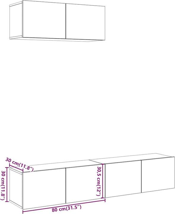 Produktbild VidaXL Jannik (80 x 30 x 30 cm)