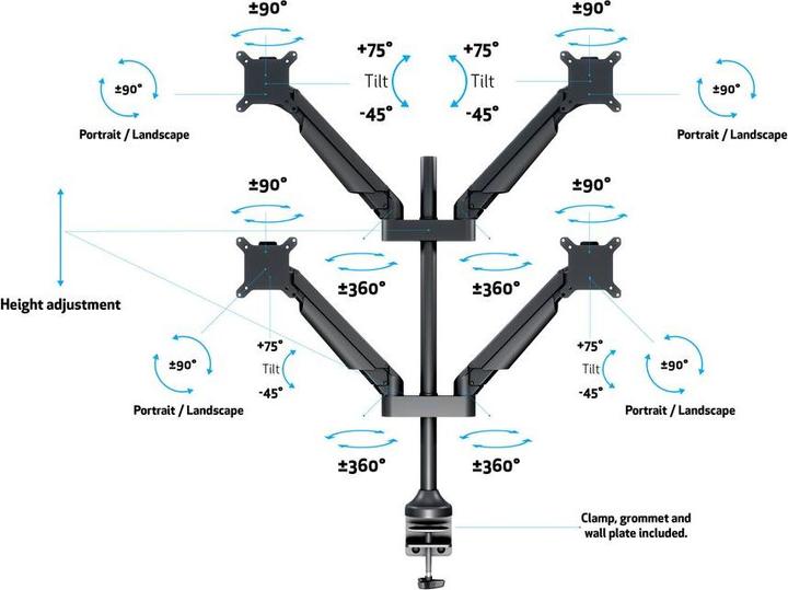 Actual product image Multibrackets MB Gas lift arm HD (Table, 32")