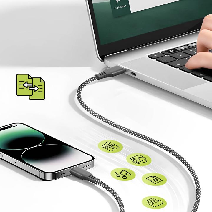 Produktbild Moxie USB-C / Lightning Nylonkabel 1.2m (1.20 m)