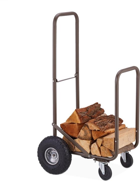 Produktbild Relaxdays Kaminholzwagen (52 x 56 x 108 cm)
