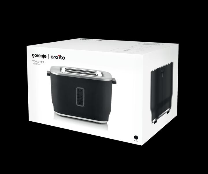 Actual product image Gorenje Toaster Ora Ito Design T800ORAB Power 800 W, Number of slots 2, Housing material plastic, J