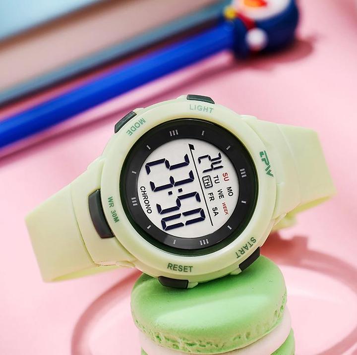 Image du produit VR Shinecon Montre pour enfant à affichage numérique, modèle Exia Vert d'eau