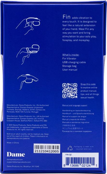 Image du produit Dame Products Vibromasseur Fin Finger Quartz