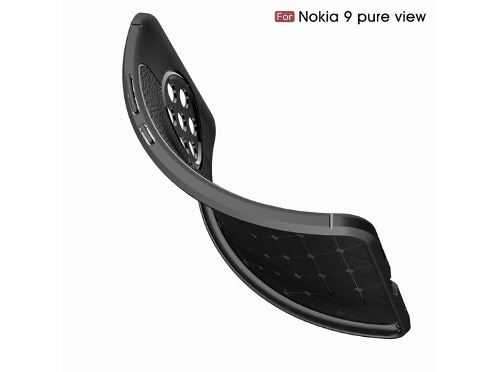 Actual product image Screenguard Nokia 9 PureView Cover Leather Design TPU Cover (Nokia 9 PureView)
