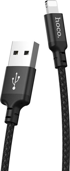 Produktbild Foxconn Hoco - Data Cable Times Speed (X14) - USB-A to Lightning, 2.4A, 2.0m - Black (2 m, USB 3.0)