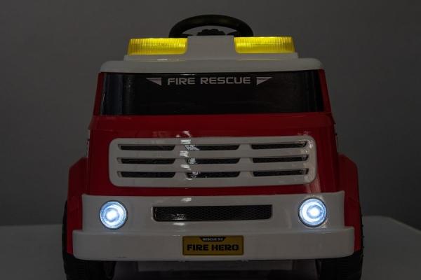 Produktbild Es-toys Kinderfahrzeug – Elektro Auto „Feuerwehr“ – 12V7AH Akku, 4 Motoren - Fernsteuerung, MP3 + Si (12 V)