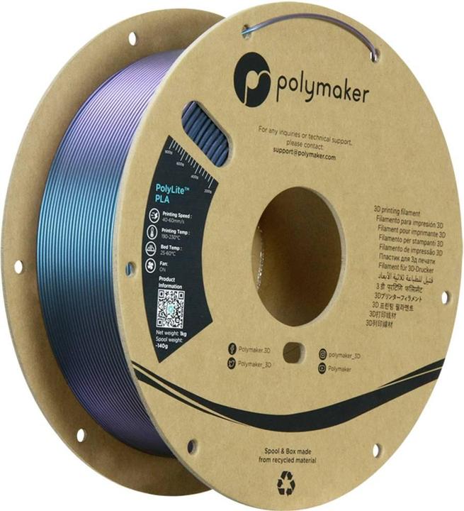 Immagine prodotto Polymaker PolyLite PLA Starlight (PLA, 1.75 mm, 1000 g, Multicolore)