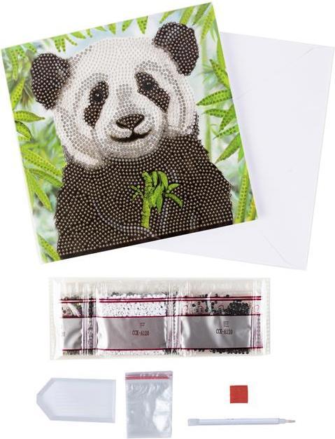 Produktbild Craft Buddy Baby Panda, Karte 18x18cm Crystal Art