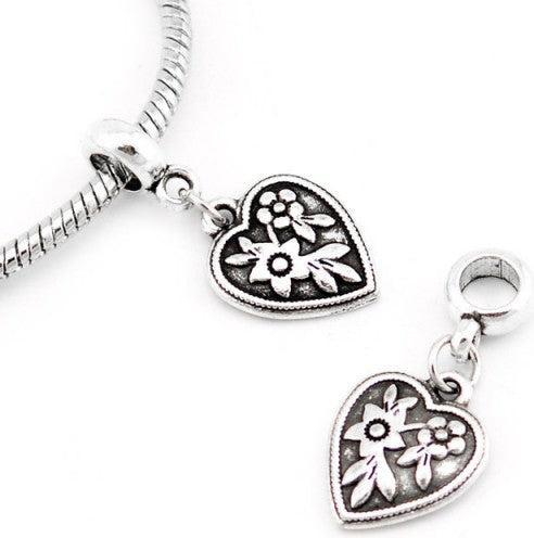 Immagine prodotto Hermex Ciondolo Charm Cuore Amore per Bracciale - Argento (Argento 925)