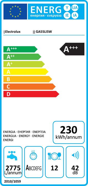 Etichetta energetica Electrolux Ga55lisw