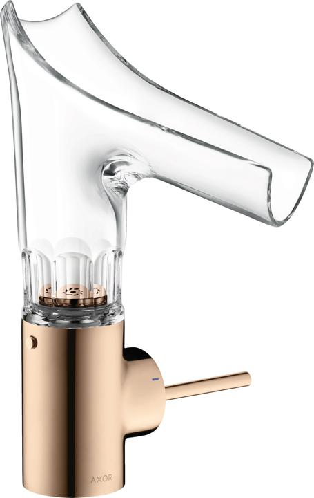 Image du produit Axor Starck V Mitigeur monocommandé pour lavabo 140 avec bec en verre et vidage - facettes