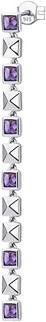 Rosato Long silver single earring with cubic zirconia RZCU80