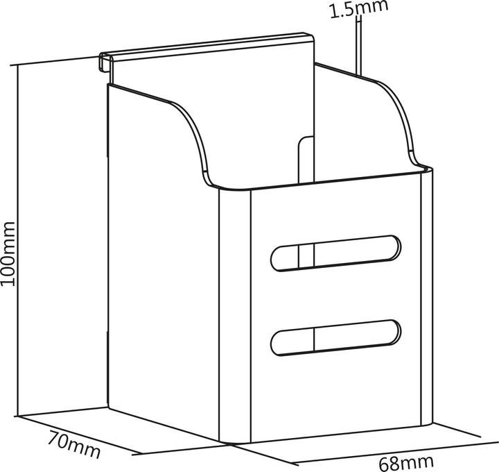 Produktbild InLine Slatwall Stiftebox weiss