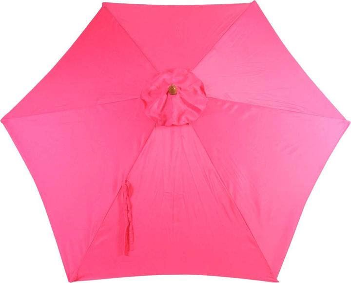 Actual product image Mendler Parasol Florida, garden umbrella market umbrella, Ø 3m polyester/wood - pink (3 m)
