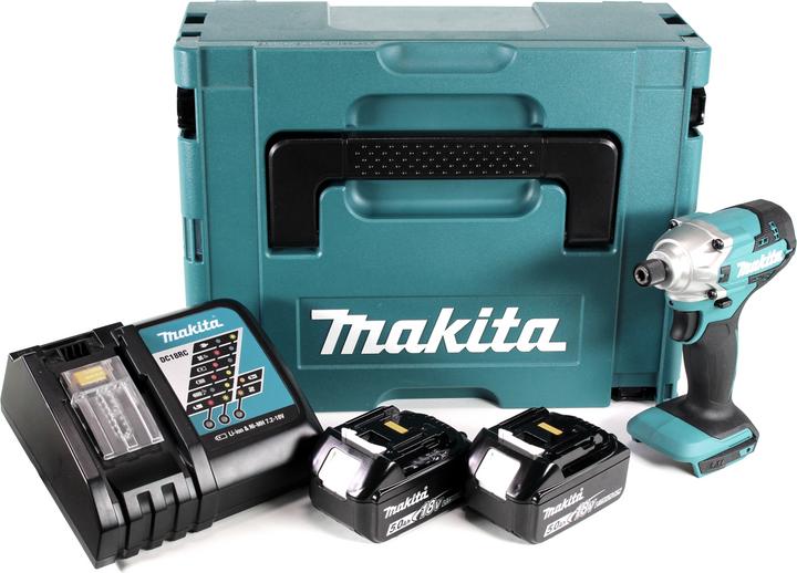 Actual product image Makita DTD 156 RTJ Battery impact wrench 18V 155Nm + 2x battery 5.0Ah + charger + Makpac (Rechargeable battery operated)