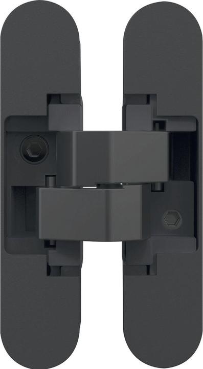 Actual product image Roberto Anselmi ANSELMI concealed door hinge AN 140 3D, bulk pack, black zamak
