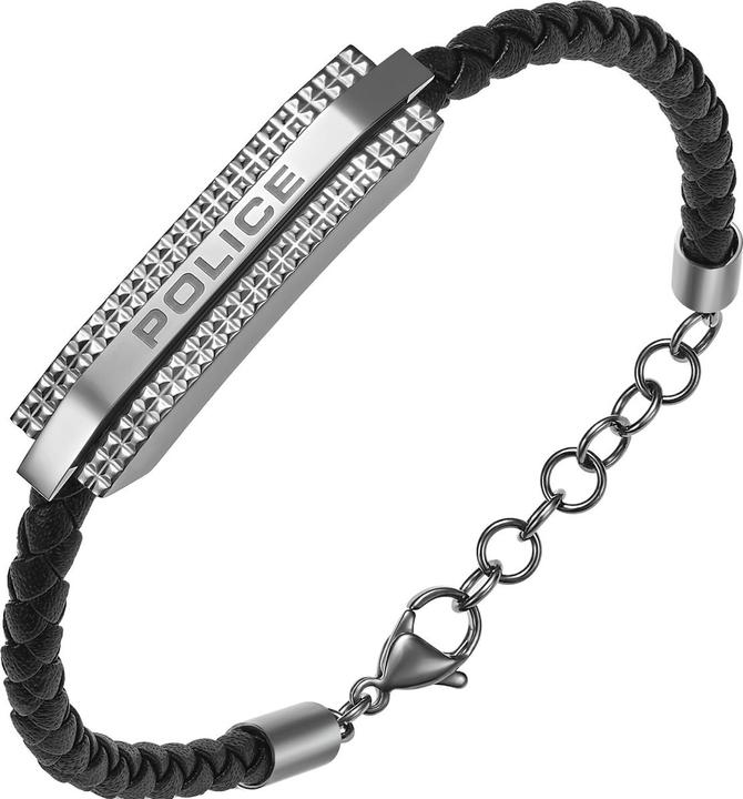 Image du produit Police Bracelet Gripcord (21 cm, Cuir, Acier inoxydable)