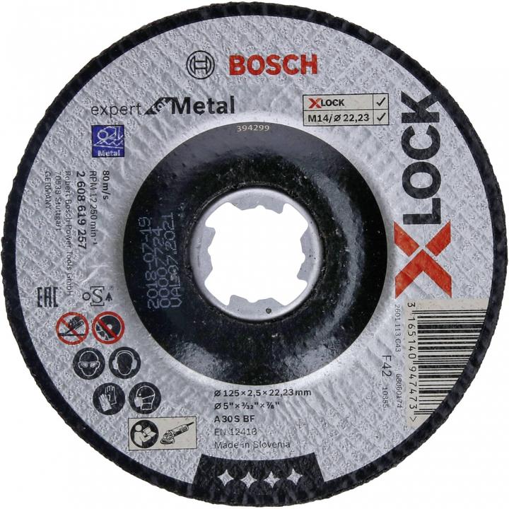 Immagine prodotto Bosch Professional Zubehör Disco da taglio PRO Metal X-Lock, 125 x 2,5 x 22,23 mm