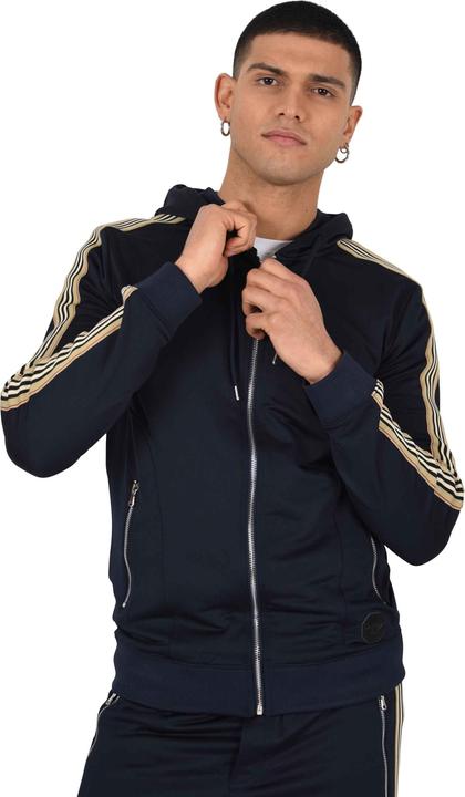 Produktbild Project X Paris Kapuzen-Sweatshirt mit Reissverschluss und Reiterstreifen (XL)