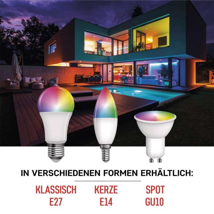 Actual product image Emos LED lamp GoSmart A60 / E27 / 9 W (60 W) / 806 lm / RGB / dimmable / Wi-Fi (E27, 9 W, 806 lm, 1 x, F)