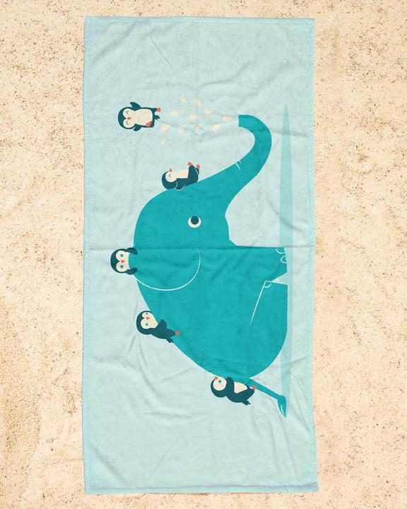 Actual product image Juniqe Waterslide - Elephants (90 x 180 cm)