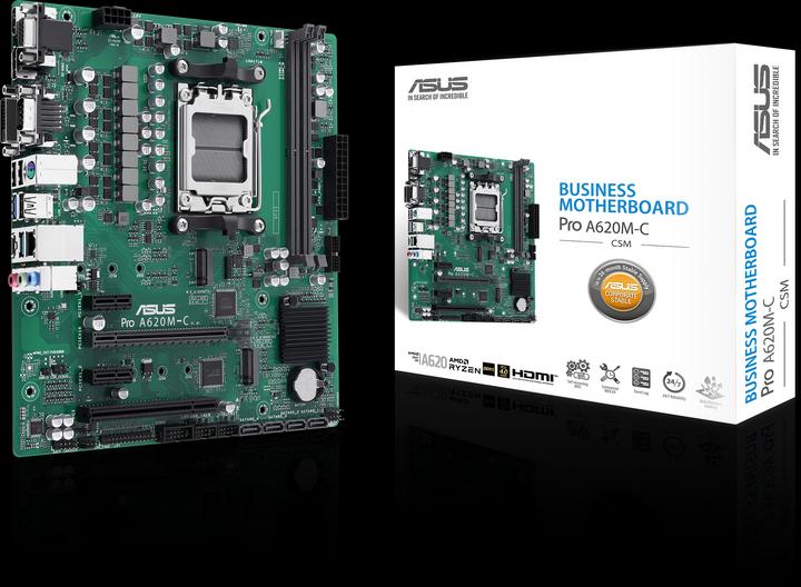 Actual product image ASUS PRO A620M-C-CSM (AM5, AMD A620, mATX)