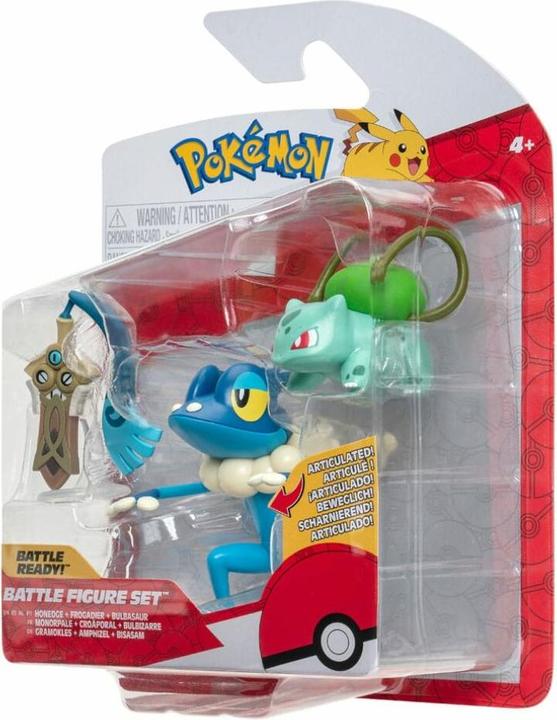Produktbild Jazwares Pokémon Battle Figure Set Figuren 3er-Pack Honedge, Bulbasaur #4, Amphizel 5 cm
