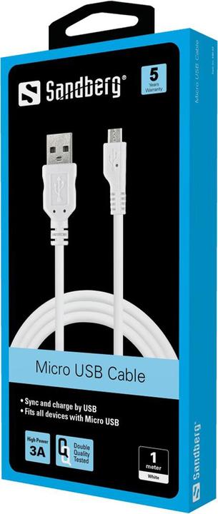 Produktbild Sandberg Micro USB Sync & Charge (1 m, USB 3.0)