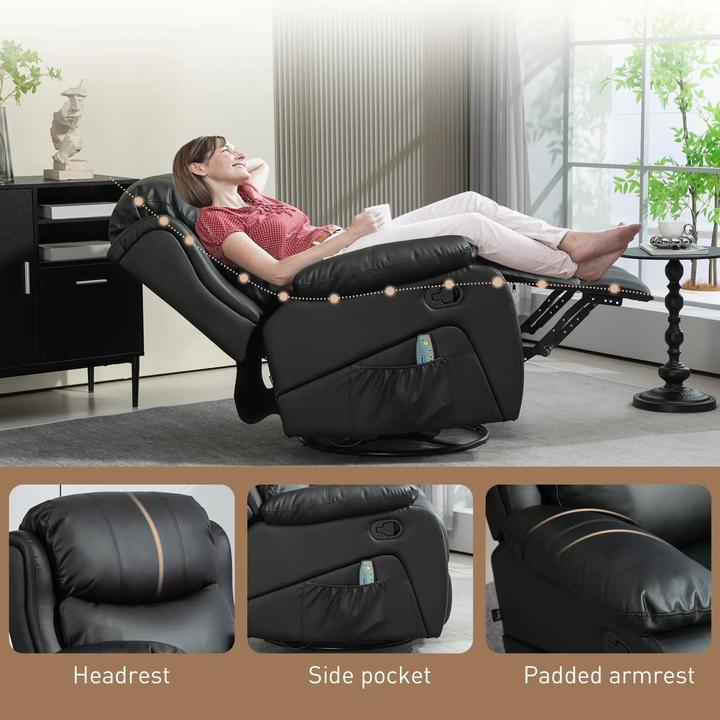 Immagine prodotto Swisshandel24 Poltrona relax funzione massaggio funzione reclinazione elettrica funzione riscaldamento sistema di