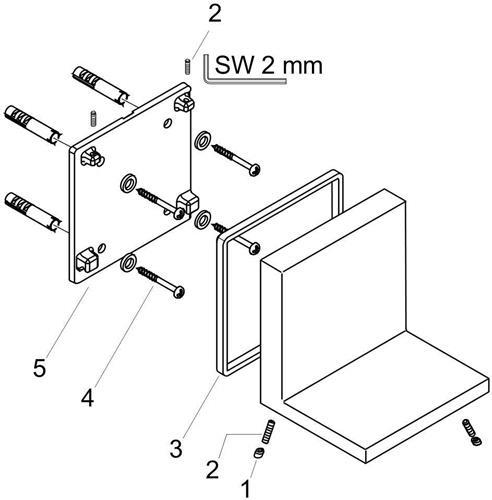 Actual product image hansgrohe Axor Starck ShowerCollection Shelf flush-mounted 12 x 12 (12 x 12 cm)